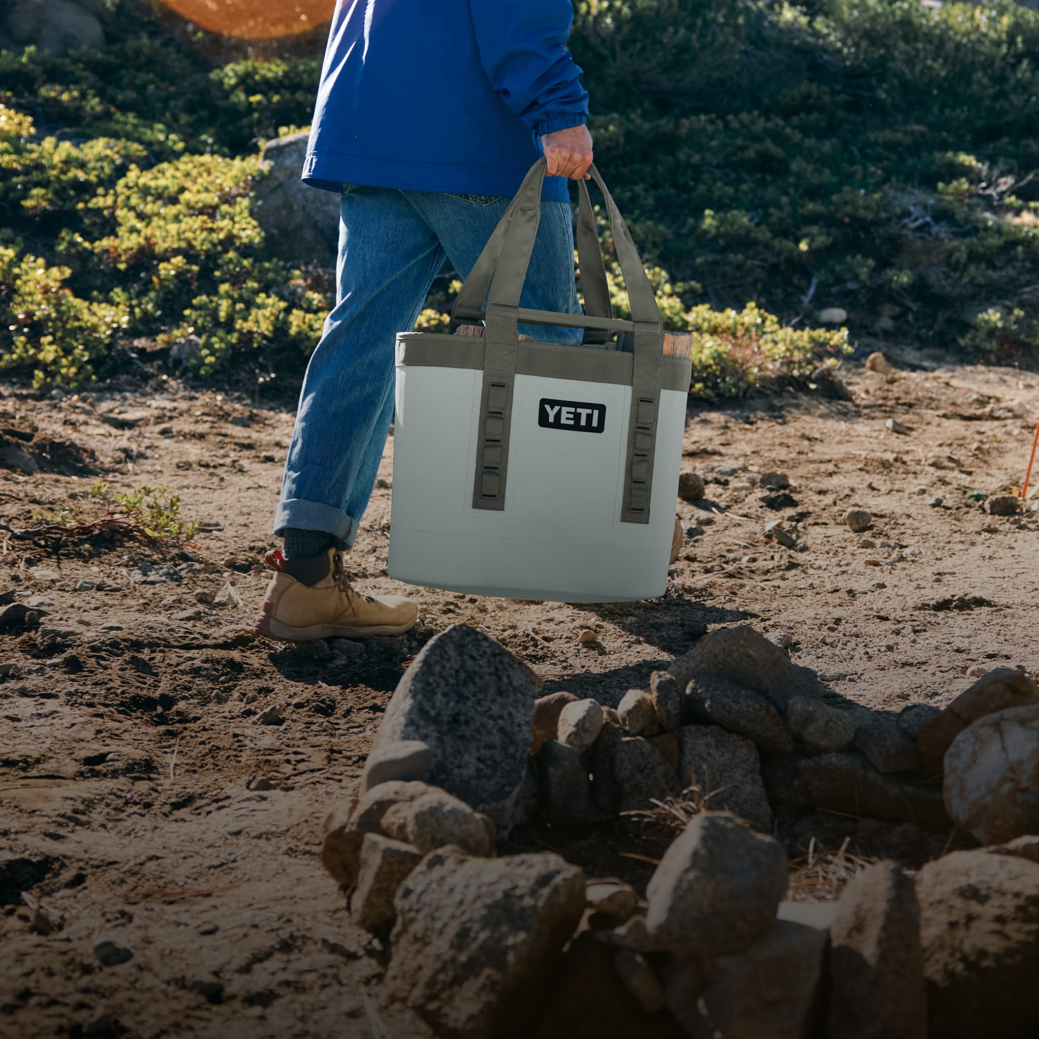 YETI tote bag ready for an adventure
